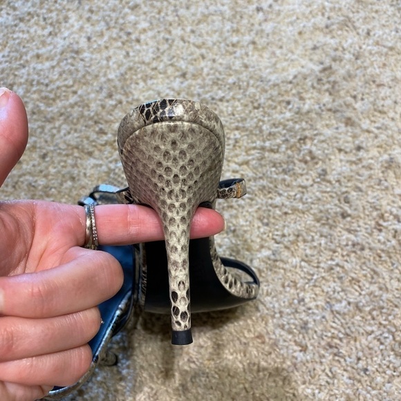 Alias Mae Women’s Mollie Heels Snakeskin Size 36 Open Toe Strappy Sandals - Picture 8 of 12